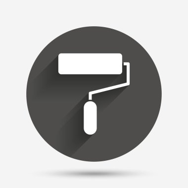 boya silindiri işareti simgesi. boyama aracı simgesi.