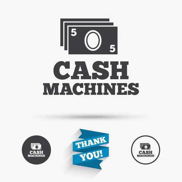 Cash machines sign icon. — Stock Vector