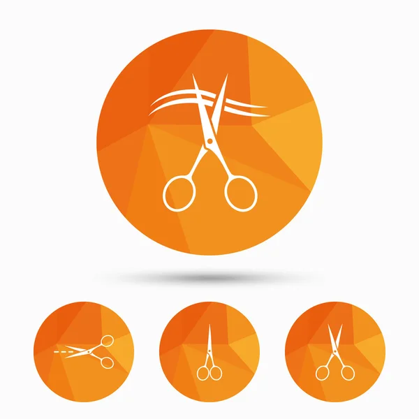 Icone delle forbici. Simbolo parrucchiere o barbiere — Vettoriale Stock