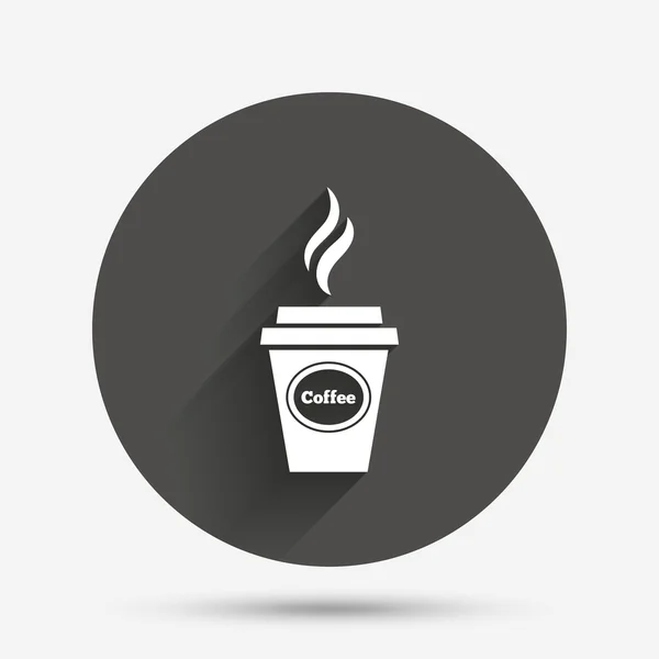 咖啡玻璃标志图标. — 图库矢量图片