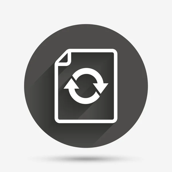 Fichier document actualiser icône . — Image vectorielle