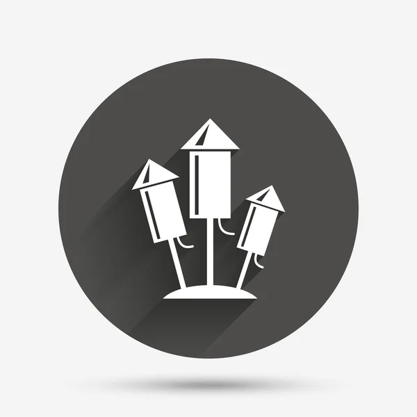 Vuurwerk raketten pictogram. — Stockvector