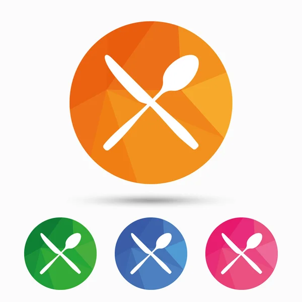 Eten teken pictogram. — Stockvector