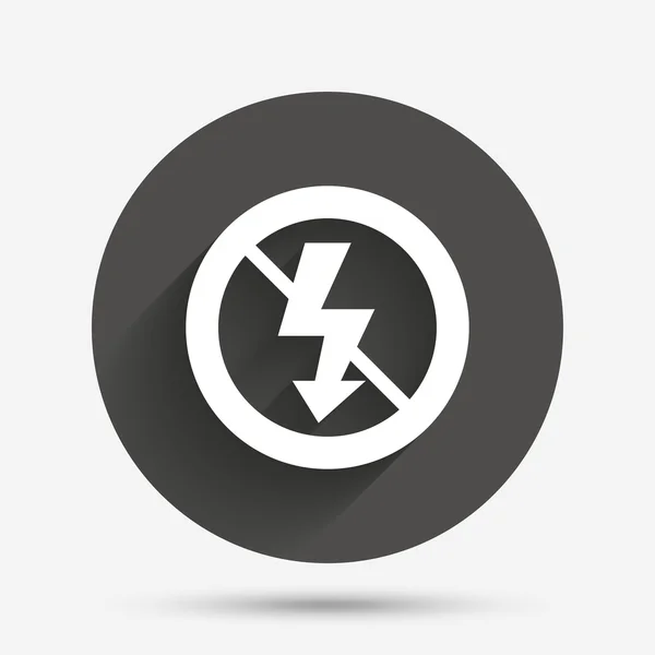 No Photo flash sign icon. Lightning symbol. — Stock Vector