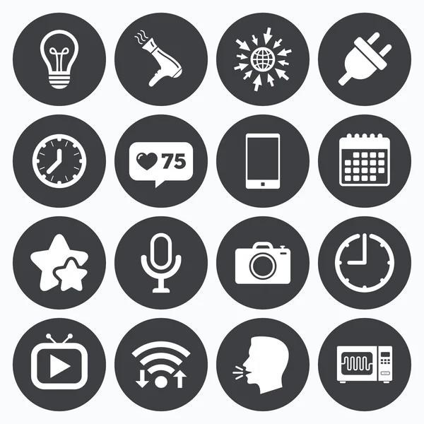 Home appliances, device icons. — Stock Vector