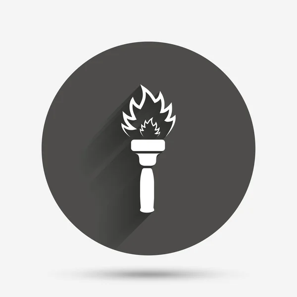 Torch flame sign icon. Fire symbol. — Stock Vector