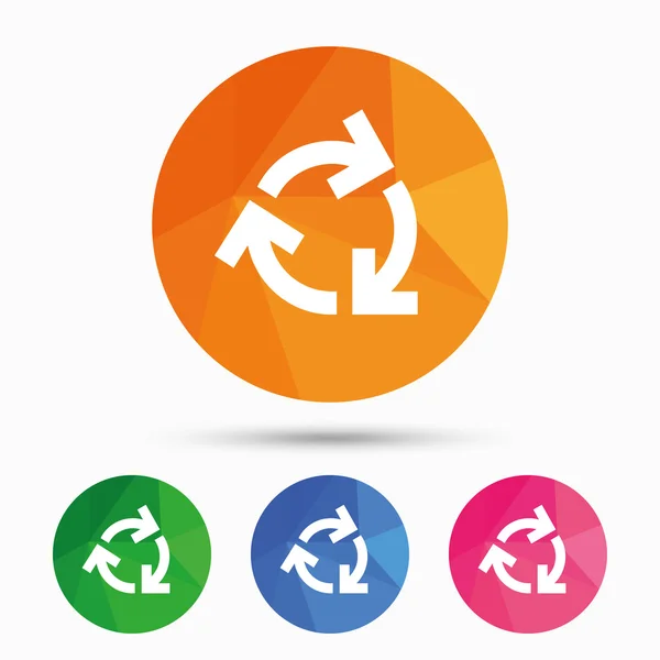 Recycling teken pictogram. hergebruik of verminderen van symbool. — Stockvector