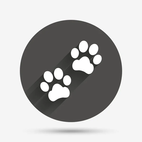 Paw sign icon. Dog pets steps symbol. — Stock Vector