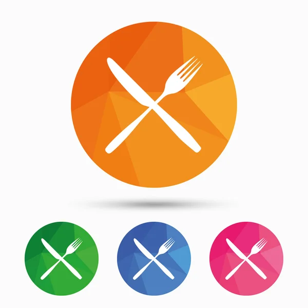 Eten teken pictogram. — Stockvector