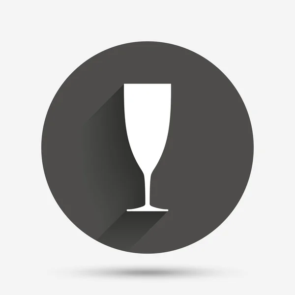 Glas för champagne tecken icon — Stock vektor