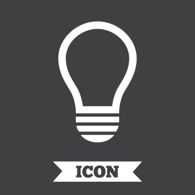 ışık lamba işareti simgesi. fikir sembolü.