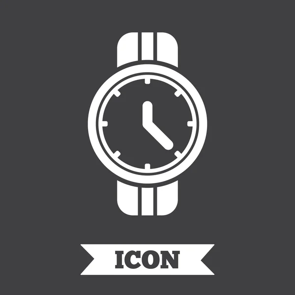 Ícone de sinal de relógio de pulso. Símbolo do relógio mecânico . —  Vetores de Stock