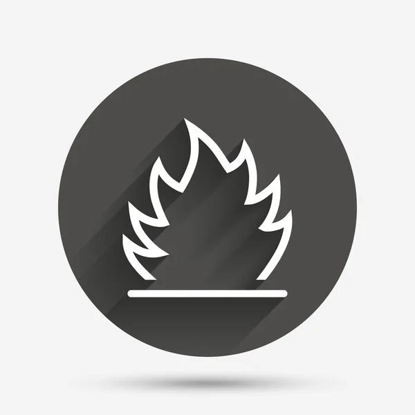 Icône de flamme de feu . — Image vectorielle