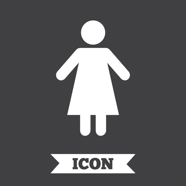 Icono de signo femenino. Mujer símbolo humano . — Vector de stock