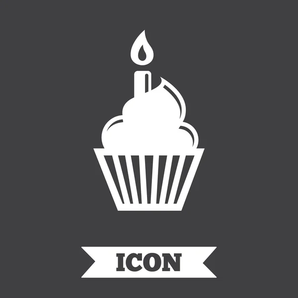 Ícone de sinal de bolo de aniversário . —  Vetores de Stock
