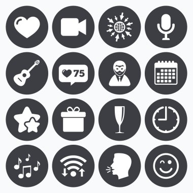 Parti kutlama, doğum günü simgeler. Karnaval.