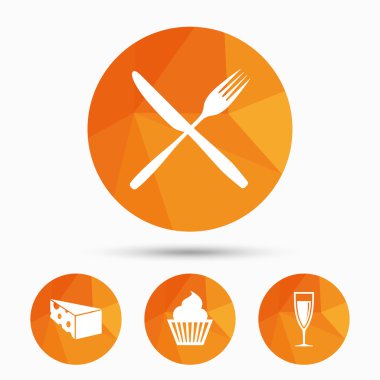 Gıda simgeler. kek cupcake sembolü. 