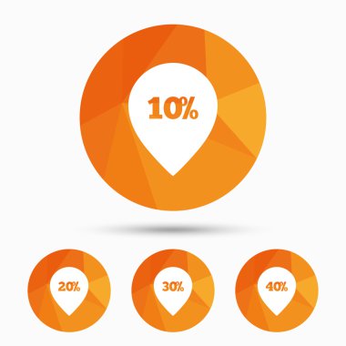 Satılık işaretçisini etiket simgeler. Sembolleri indirim.