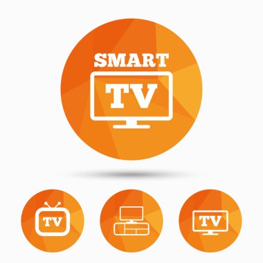 Akıllı Tv modu simgesi. Retro televizyon sembolü.