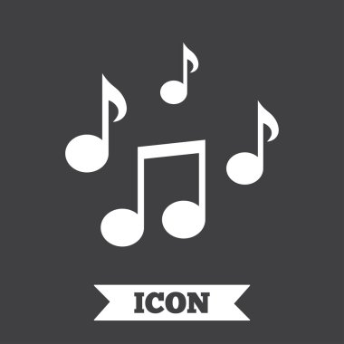 Müzik notlar işareti simgesi.  