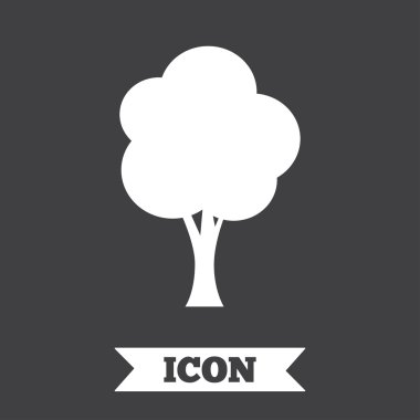 ağaç işareti simgesi. Orman sembolü.