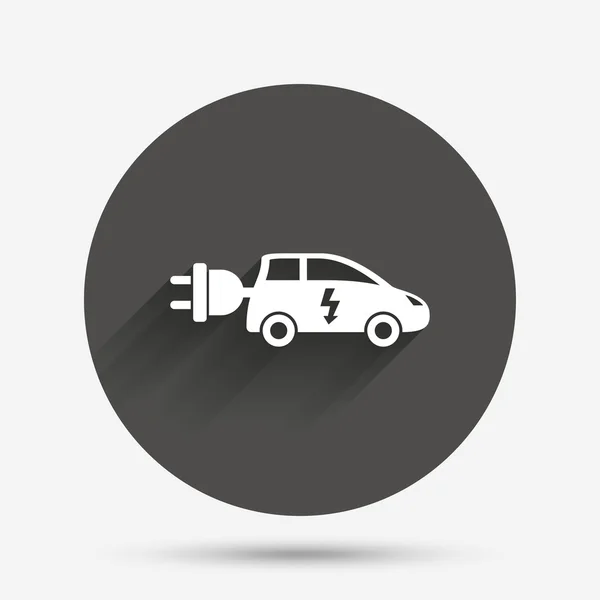Icône voiture électrique signe . — Image vectorielle