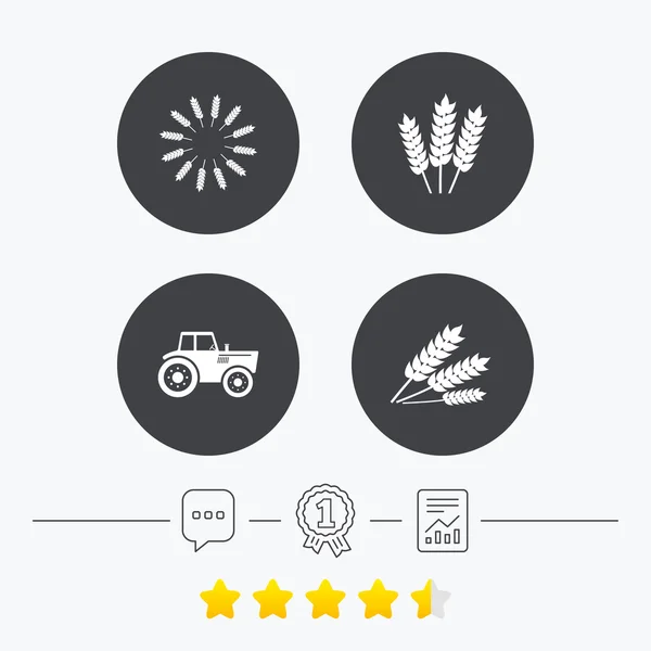 Agricultural icons. Wheat corn — Stock Vector