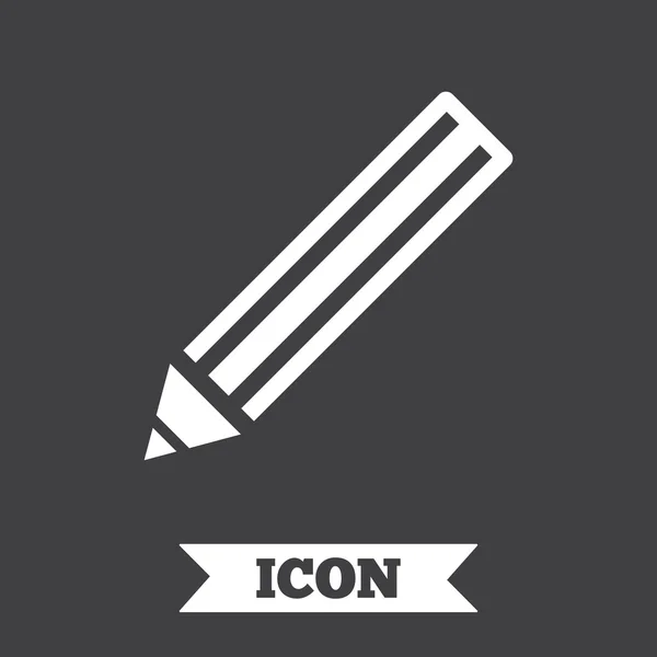 Icono de signo de lápiz . — Archivo Imágenes Vectoriales