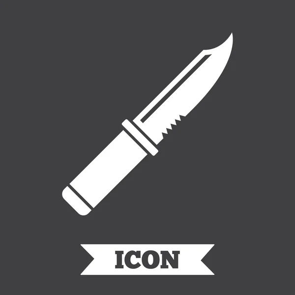 Icône de signe de couteau. Symbole d'armes tranchant . — Image vectorielle