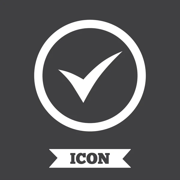 Marca de verificación icono de signo . — Vector de stock