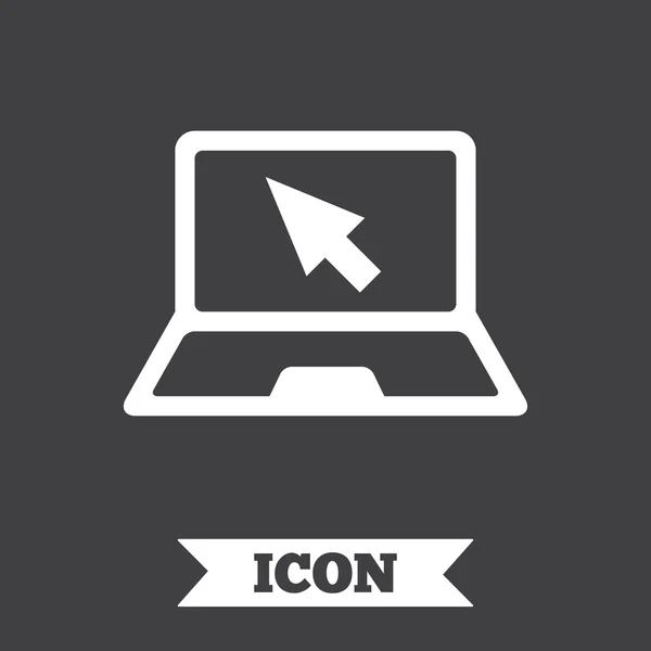 Laptop sign icon — Stock Vector