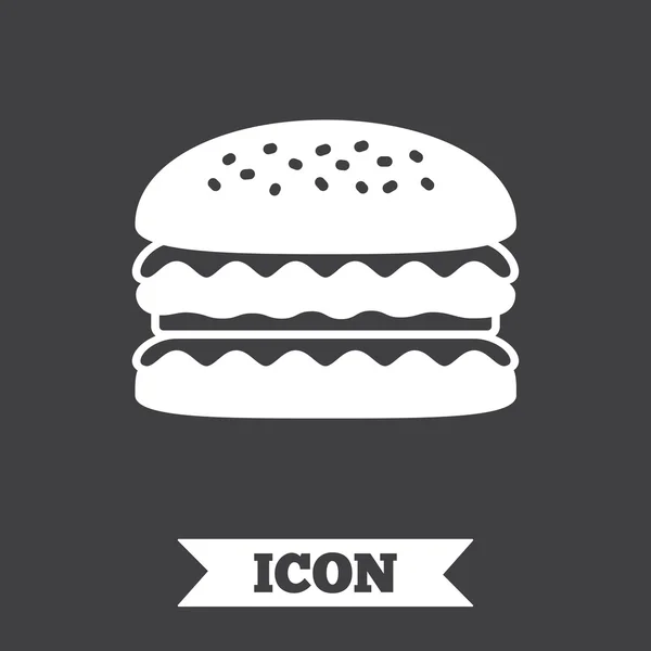 Hamburger icon. Burger food symbol. — Stock Vector