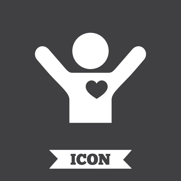 Los fans aman el icono . — Vector de stock