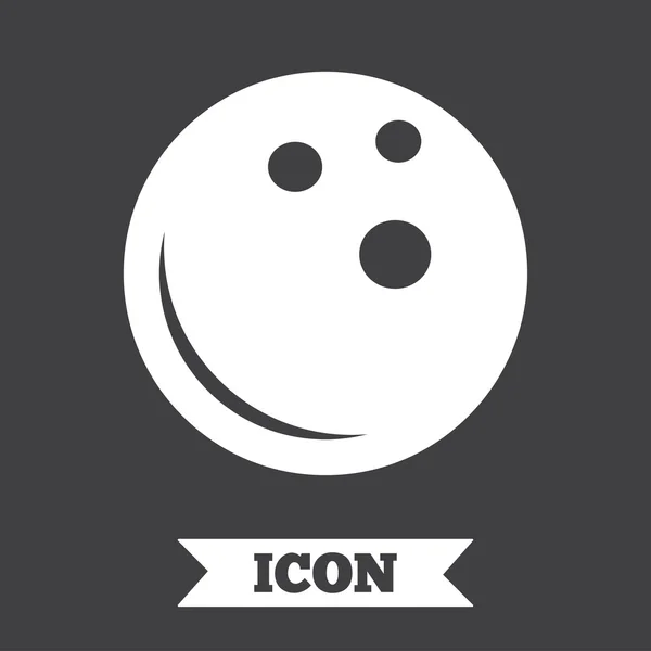 Bolos signo de bola icono . — Vector de stock