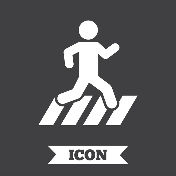 Crosswalk icon. Crossing street sign. — Stock Vector