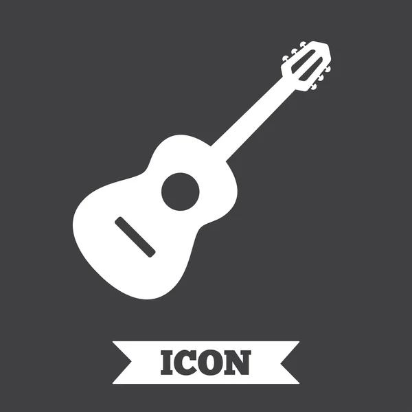 Ikone der akustischen Gitarre. — Stockvektor