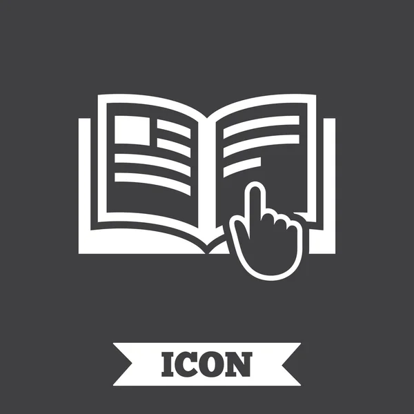Instructie teken pictogram. handmatige boek symbool. — Stockvector