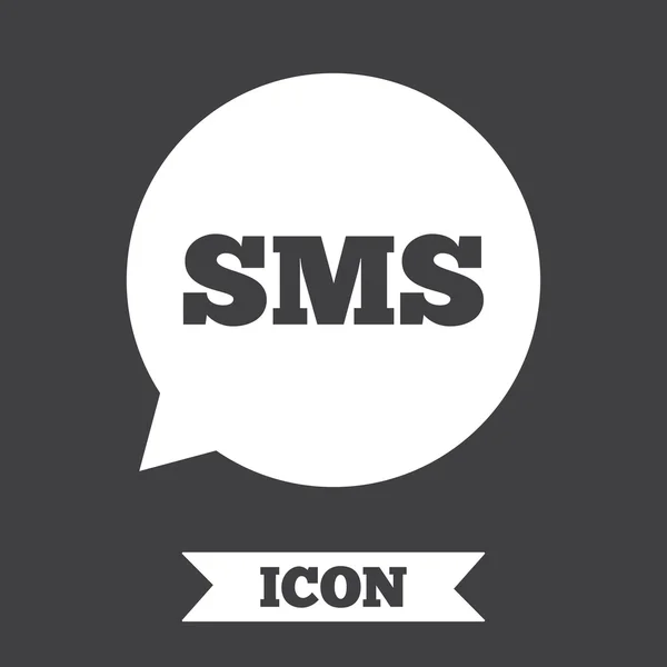 Toespraak bubble pictogram SMS. Informatie symbool. — Stockvector