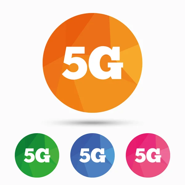 Señal 5G. Tecnología de telecomunicaciones móviles . — Vector de stock