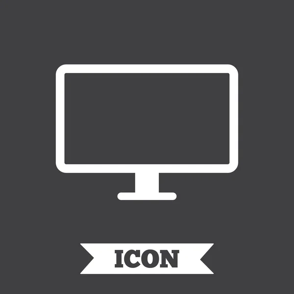 Dator widescreen monitor tecken — Stock vektor