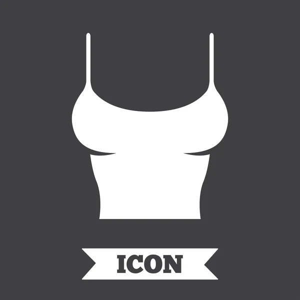Icono de signo de camiseta de mujer. Dormir e intimar . — Vector de stock