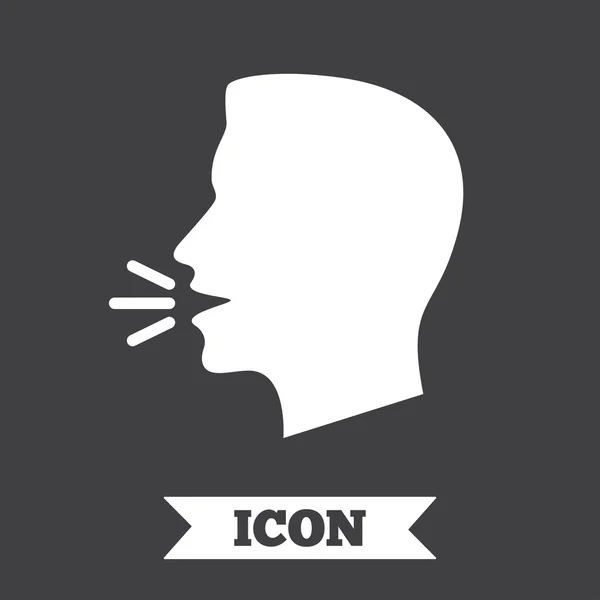 Talk or speak icon. Loud noise symbol. — Stock Vector