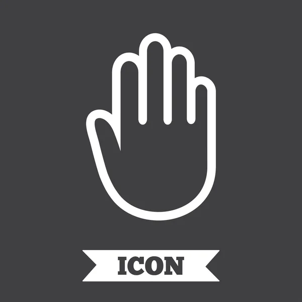 Kézi aláírás ikonra. Nincs bejegyzés vagy stop-szimbólum. — Stock Vector