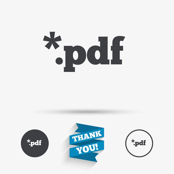 Archivo PDF icono del documento . — Vector de stock