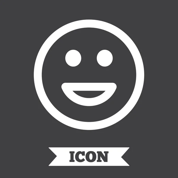 Smile icon. Happy face symbol. — Stock Vector