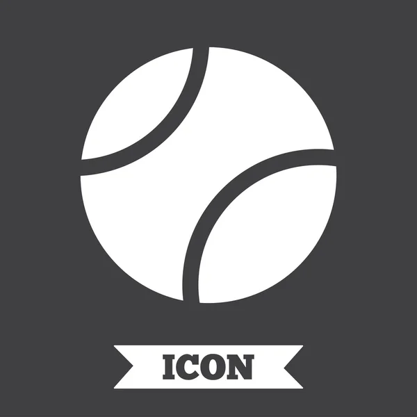 Icono de signo de pelota de tenis. Símbolo deportivo . — Vector de stock