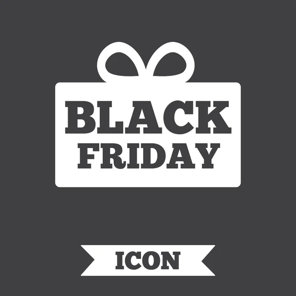 Black friday gift sign — Stock Vector