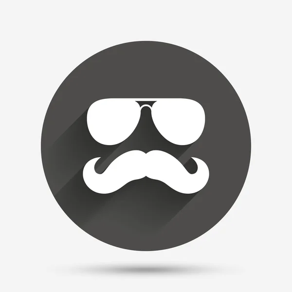 Γυαλιά και το μουστάκι εικονίδιο "υπογραφή". hipster σύμβολο. — Διανυσματικό Αρχείο