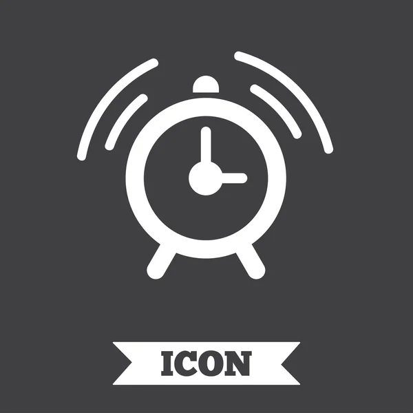 Alarme horloge signe icône. — Image vectorielle