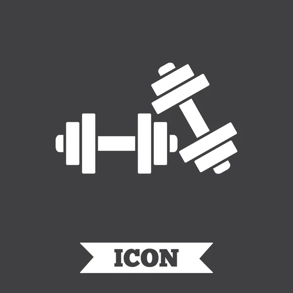 I manubri firmano l'icona. Fitness sport simbolo . — Vettoriale Stock